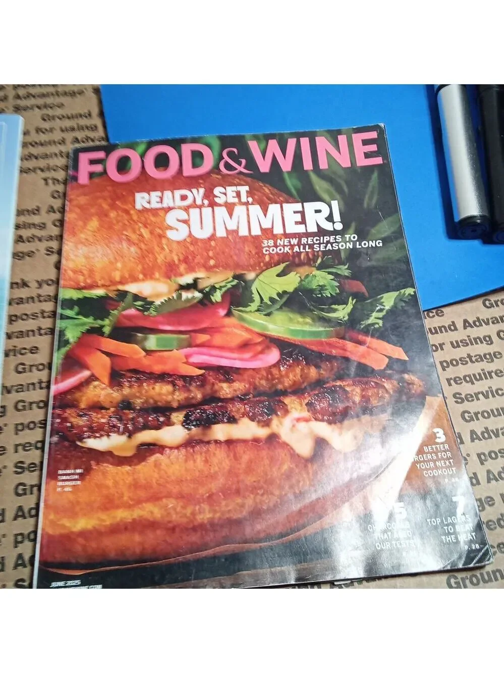 Food & Wine Magazines Lot of 3 Summer Global Cooking Recipes 2025